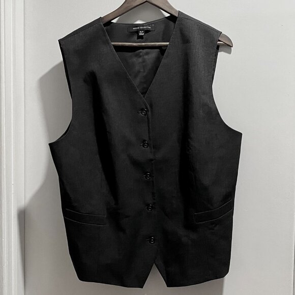 Design Collective Fitted Heritage Preppy Office Academia Lined Button On Vest XL - Picture 1 of 8